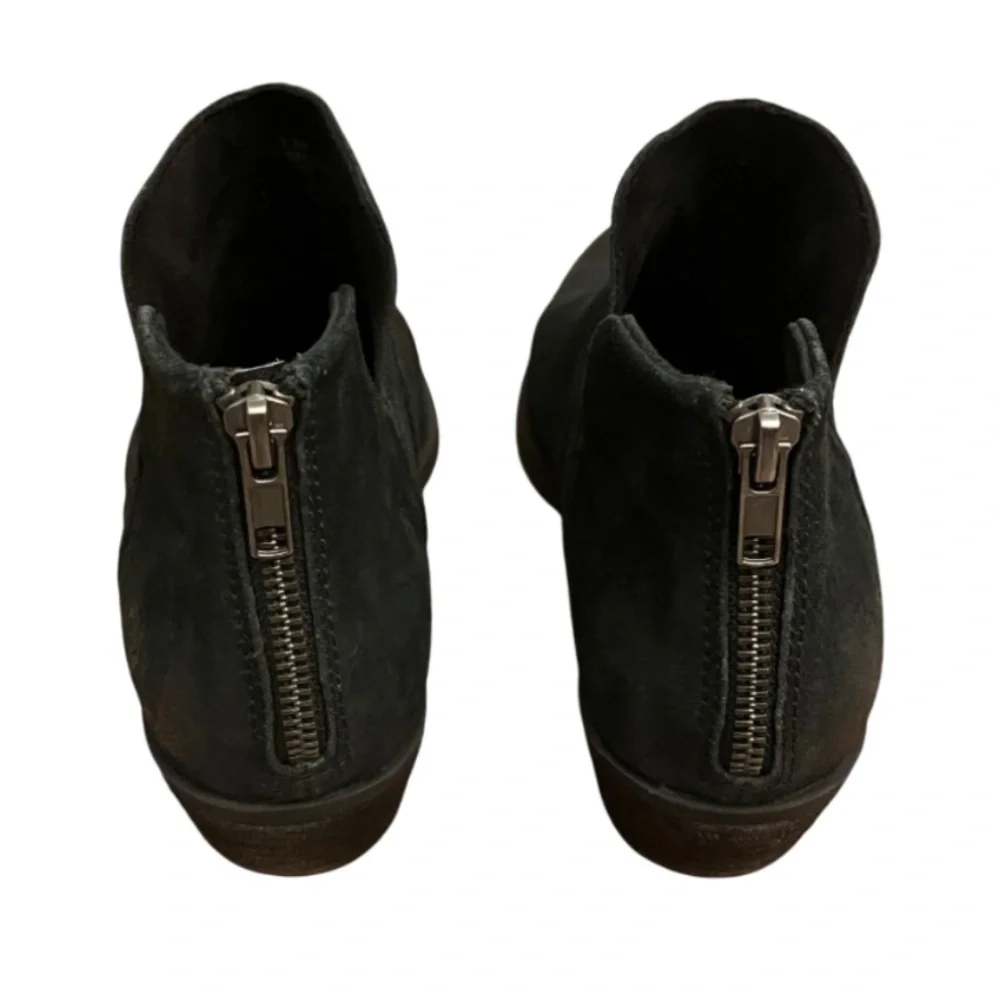 Born Shari Black Distressed Suede Leather Ankle Boots‎ - BR0041009 - 7.5 NWOB